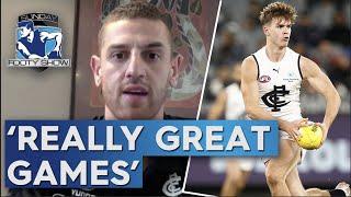 Liam Jones reacts to Silvagni and Dow's career-best performances - Sunday Footy Show | Footy on Nine