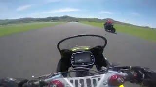 OHVALE GP-2 190  (25 HP) on race track VS big bike ( RAW )