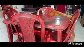 plastic dining tables and chairs..standard quality.. customization available ...₹3000/- off