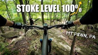 This mountain is amazing!!!  Stoke level was through the roof – MTB Mt Penn  [FTR Series]
