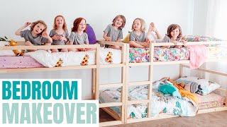 LARGE FAMILY KIDS MINIMALIST BEDROOM MAKEOVER!