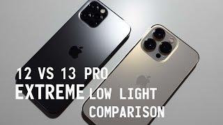 iPhone 12 Pro vs iPhone 13 Pro Extreme low light video Comparison