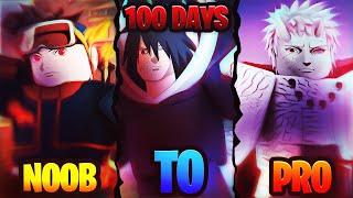 Spent 100 days Going From Noob To OBITO UCHIHA In Shindo Life! | Rellgames