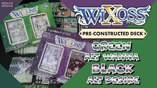 WIXOSS TCG | WX24-D4/D5 - PRE-CONSTRUCTED DECK -GREEN ALT WANNA/BLACK ALT DESIRE-