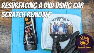 Resurfacing a DVD using car scratch remover!