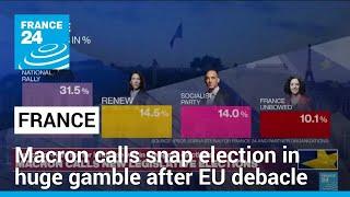 France’s Macron calls snap election in huge gamble after EU polls debacle • FRANCE 24 English