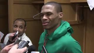 Russell Westbrook Funny Interview' What??? Bro what are you talking about man...'