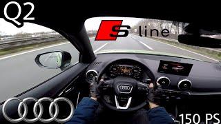 2021 Audi Q2 35 TFSI (150 PS) S-line edition one POV Testdrive AUTOBAHN Beschleunigung & Speed