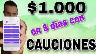 $ 1000 de ganancias en 5 días con cauciones ¿Qué capital necesito?