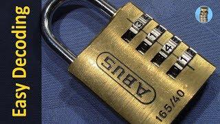 (picking 115) ABUS 165/40 4-wheel combination lock decoded [false gates] - reliable, simple & quick