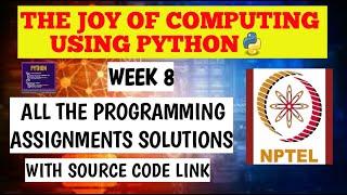 The Joy of Computing using Python Week 8 All 3 Programming Assignments Solutions 2021 | NPTEL Course