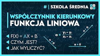 WSPÓŁCZYNNIK KIERUNKOWY (prostej) FUNKCJI LINIOWEJ  | Matematyka - Szkoła Średnia