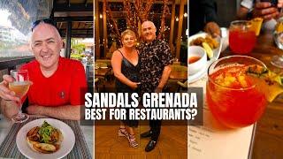 SANDALS GRENADA: Foodie heaven? You need to watch this! Diverse cuisine, intimate restaurants! (4/5)