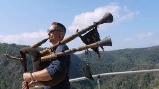 Mittelalterlicher Dudelsack auf der Roßtrappe / Thale