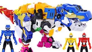 Miniforce Super dinosaur power 2! 5 transform combine SuperTyraKing appeared! | DuDuPopTOY