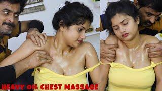 Heavy Oil Body Massage | Neck & Chest Massage by Kansu Tools | Neck Cracking | Head Massage ASMR