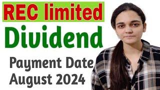 REC Share Dividend Payment Date 2024 | REC limited Dividend payment Date