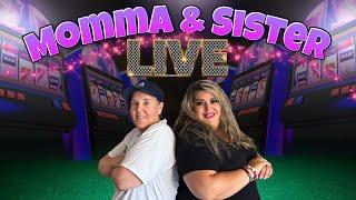 LIVE Casino Slots! First time ever - Sister and Momma live together  #casino #shorts #gamble