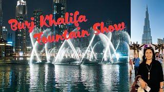 Burj Khalifa Fountain Show | Amazing Dancing Fountain & Laser Show | Dubai Mall | Dubai Fountain |