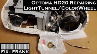 Optoma HD20 DLP Projector Color Wheel/Light Tunnel Repair