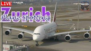  Zurich Plane Spotting Live Stream | Aircraft Spotting at Zurich Airport 07.03.2025