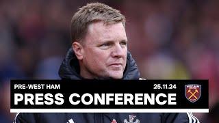 PRESS CONFERENCE | Eddie Howe pre-West Ham (H)