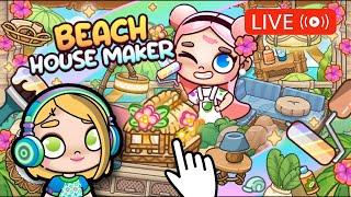 (LIVE) **NEW UPDATE** BEACH HOUSE MAKER with FANS! (Lisa and Avatar World)