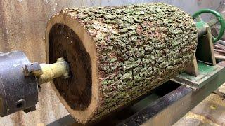 Amazing Craft Woodturning Products - Black Acacia Wood On Wood Lathe