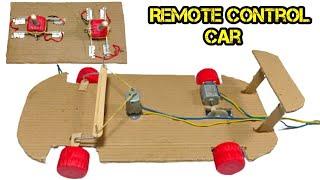 রিমোট কন্ট্রোল গাড়ি কীভাবে বানাবেন || How To Make A Remote Control Car With Cardbord