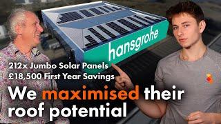 Warehouse Solar Installation - 212 Solar Panels | Hansgrohe UK Headquarters