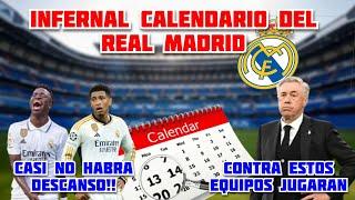 ¡INFERNAL! MIRA EL BRUTAL CALENDARIO QUE TENDRA EL REAL MADRID DESPUÉS DEL PARON DE SELECCIONES!