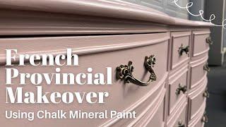 How to Update French Provincial Furniture Using Chalk Paint | Trash to Treasure Furniture Flip