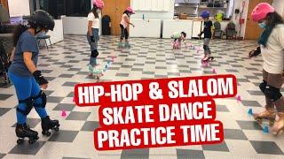 Freestyle Skate Dance Foot work at the class. Roller Dance Owl Skate School, Richmond BC
