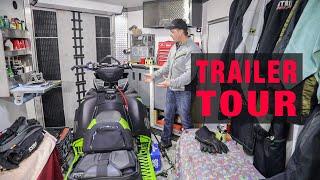 The best snowmobile trailer setup for me. With sled deck on truck.