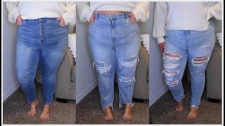 I TRIED ALL STYLES OF AMERICAN EAGLE CURVY JEANS | Taren Denise
