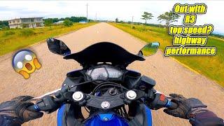 Yamaha R3 in open road || 153 kmph + || Phattepur Ride