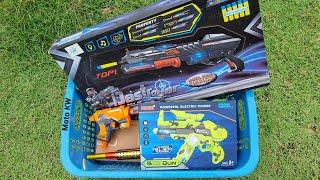 Unboxing and Review Soft Bullet Gun, Space Gun, Light Gun, NERF Micro Shot, Shotgun - Toy Guns