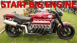 Big Engines Motorcycles Starting Up