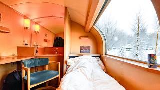 Japan's First Class Sleeper Train in Massive Snowfall  ️ from Tokyo to Izumo "SUNRISE IZUMO"