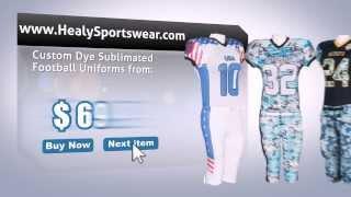 Custom football uniforms , jerseys , integrated pants from Healy Sportswear