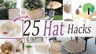 25 Summer HAT HACKs / DOLLAR TREE indoor/outdoor DIYs