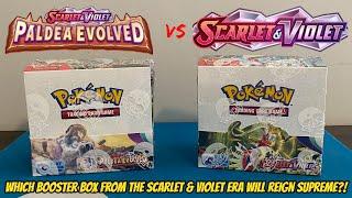 PALDEA EVOVLED vs SCARLET & VIOLET BASE Booster Box Pokemon Card Opening Battle!!