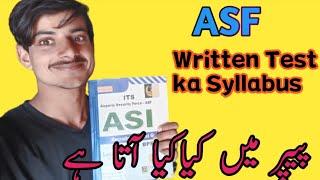 ASF k Written test ka Syllabus // #syllabus #asfjobs2022 #writtentestpreparation #asftest #dogarbook