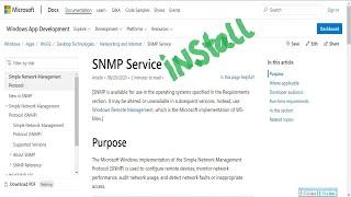 How to Install or configure SNMP on windows