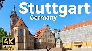 Stuttgart, Germany Walking Tour (4k Ultra HD 60fps) – With Captions