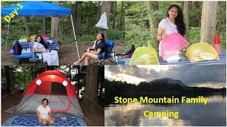 Stone Mountain Camping | Family Camping | Camp Site Tour | Setup Tour | Indian Camping in USA | Day1