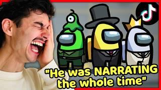 REACTING to VIRAL Among Us TikToks | NARRATOR, King Julien, Master Oogway...