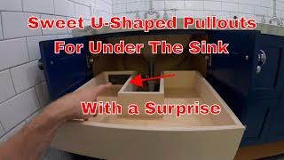 How To Make Under Sink Drawers And With USB Power Outlet!!!  These Drawers Go Around The Plumbing!!!