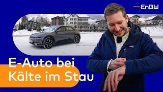 Verbrauch von E-Auto im Stau – Wie lange hält die Batterie? – Wintertrip Teil 1 | EnBW E-Erlebnis