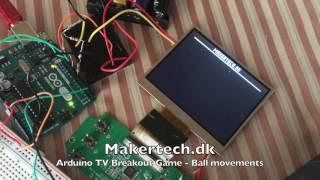 Arduino TV Breakout Game - Ball Movements